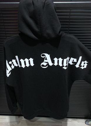 Толстовка чёрная palm angels back | худи палм анжелс | палм ангелс кенгуру