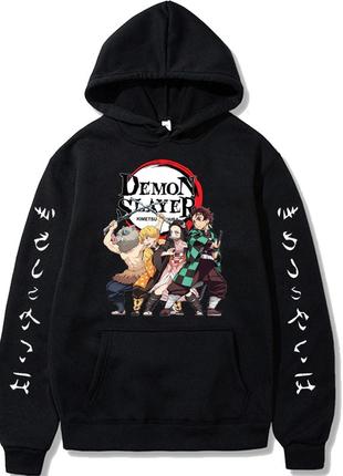 Худи черный loys demon slayer kimetsu xs