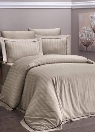 Постельное белье first choice deluxe satin 200х220 novel line cappuccino