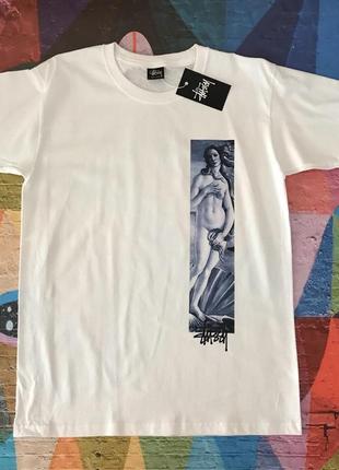 Біла футболка stussy goddess. люкс xs