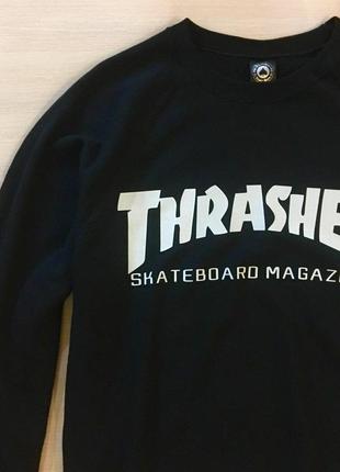 Thrasher свитшот • реальные фото бирки • трешер черная толстовка3 фото