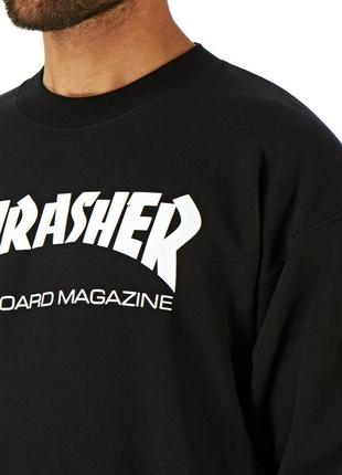 Thrasher свитшот • реальные фото бирки • трешер черная толстовка2 фото