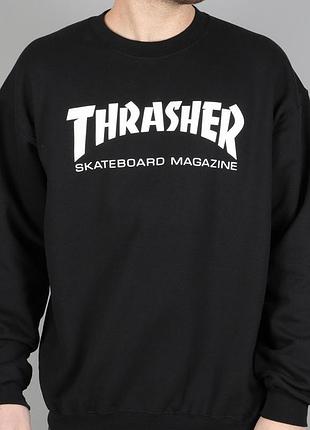 Thrasher світшот • реальні фото бірки • трешер чорна толстовка xs