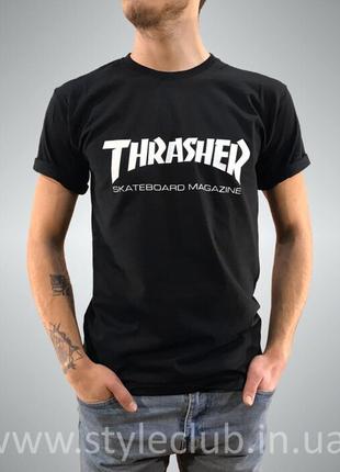 Футболка thrasher | бірки фотки | чоловіча чорна xs