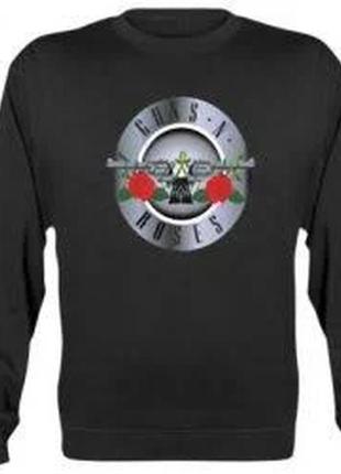Свитшот черный loys музыка рок guns n` roses grey print xs