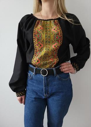 Блуза вишиванка неймовірна бавовняна handmade8 фото
