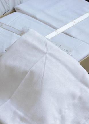 Турецька постільна білизна сатин-жаккард 200 220 фірмова, євро комплекту постільної білизни білий6 фото