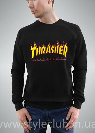 Thrasher magazine свитшот • бирка трешер • черная мужская кофта3 фото