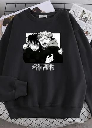 Світшот чорний loys аніме « shinobu» xs