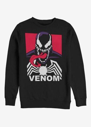 Свитшот черный loys marvel venom tri color sweatshirt