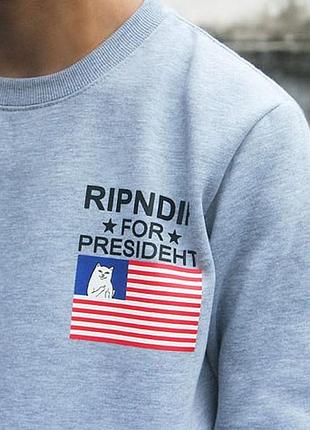 Світшот з принтом ripndip for presideht