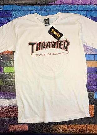 Футболка independent x thrasher біла xs