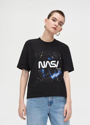 Футболка чёрная nasa cosmo stars • насса xs