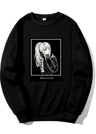 Світшот чорний loys аніме demon slayer xs