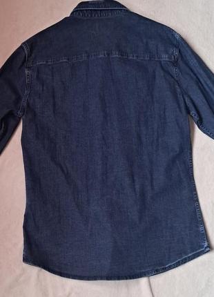 Джинсовая рубашка lee cooper, мужская классическая рубашка, базовая рубашка джинсовая, котоновая рубашка9 фото