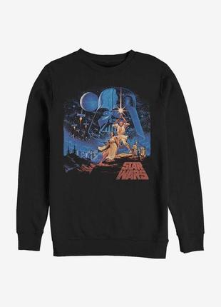 Свитшот черный loys star wars all the wars crew xs