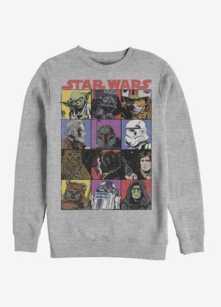 Свитшот серый loys  star wars comic stripeatshirt xs