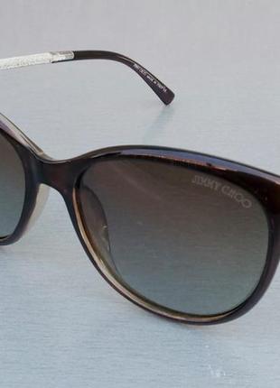 Jimmy choo очки женские солнцезащитные поляризированые коричневые2 фото