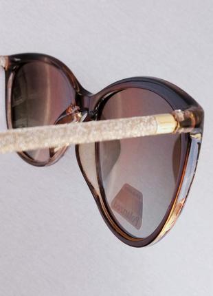 Jimmy choo очки женские солнцезащитные поляризированые коричневые7 фото
