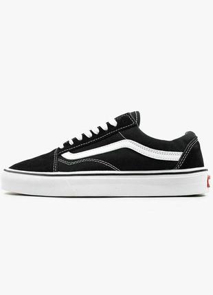 Замшеві, чорні кеди vans old skool, натуральна замша, накладений платіж