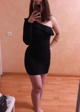 Платье черное divided h&m