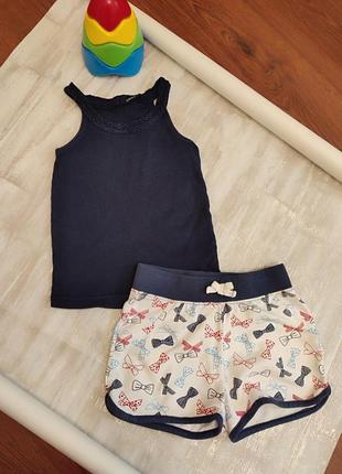 Комплект літній на дівчину. літній одяг для дівчинки. шорти та топ