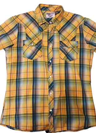 Сорочка з коротким рукавом burton, картата, рубашка