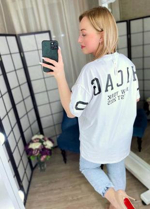 Длинная футболка с накатом💖 турция4 фото