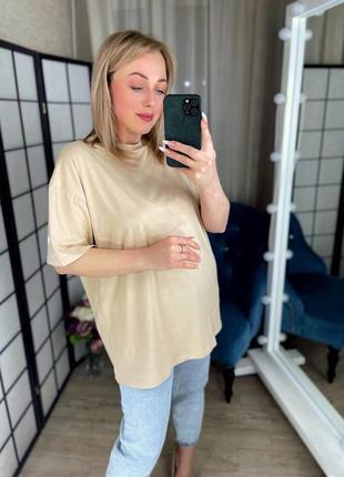 Длинная футболка с накатом💖 турция8 фото