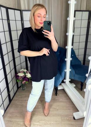 Длинная футболка с накатом💖 турция3 фото