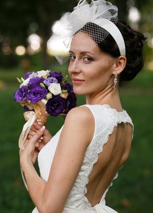 Весільна сукня кольору айворі2 фото