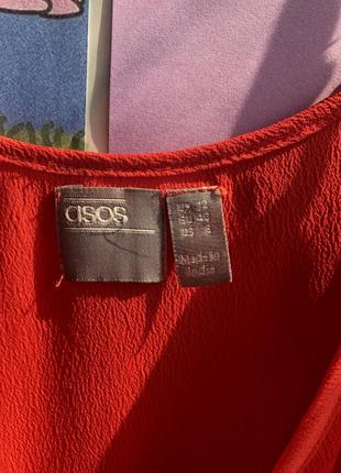 Женское платье на запах на бретелях красного цвета asos6 фото
