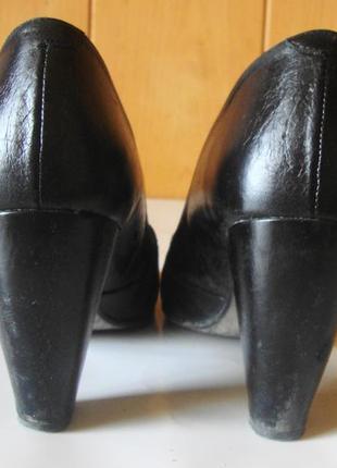 Туфли черные кожаные zalando5 фото