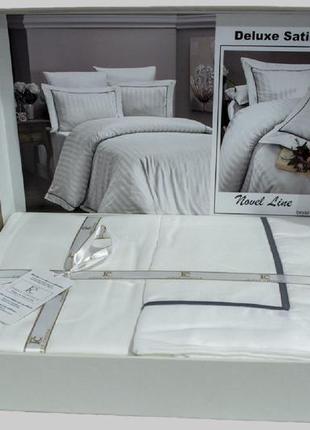 Постельное белье first choice deluxe satin 160 х 220 см семейный novel line white2 фото