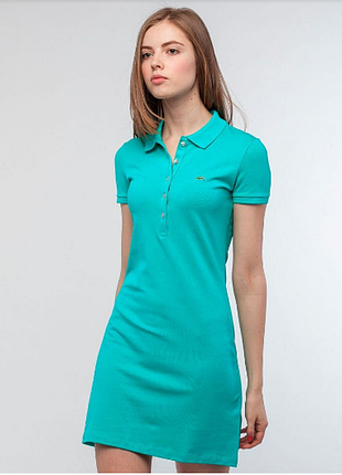 Платье поло lacoste  женское мятное