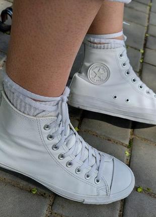 Кеди кросівки шкіряні converse4 фото