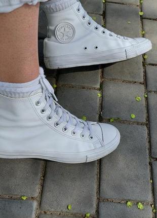 Кеды кроссовки кожанные  converse3 фото