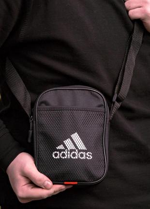 Барсетка adidas  черная сумка через плечо мужская / женская1 фото