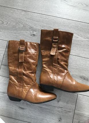 Сапоги кожаные