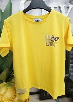Футболка,люкс качество,батал, турция, жёлтая.