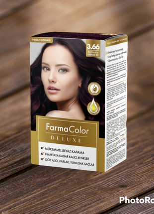 Крем-фарба для волосся farma color deluxe червоний оберинг 3.66