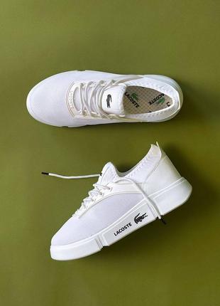 Кроссовки белые lacoste white n1 фото