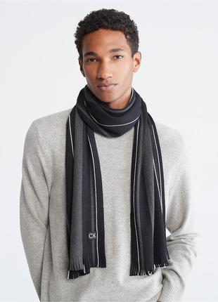 Новый шарф calvin klein ( ck tonal stripe scarf scarf ) с америки2 фото