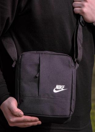 Барсетка nike чорна сумка через плече  чоловіча / жіноча