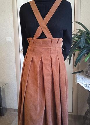 Сарафан на брителях.вельвет