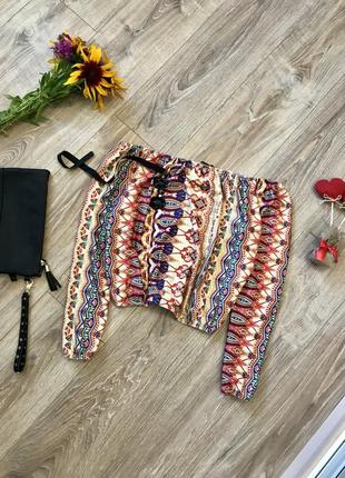 Коротка блуза топ на плечі красивою забарвлення від boohoo 💣