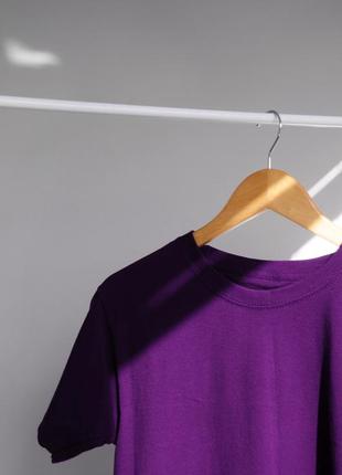 Унісекс, футболка, база, однотонний, фіолетовий1 фото
