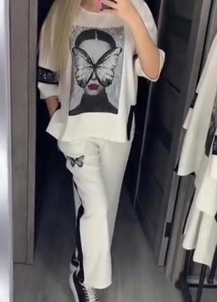 Еостюм с брюками, турция, батал,люкс серия.