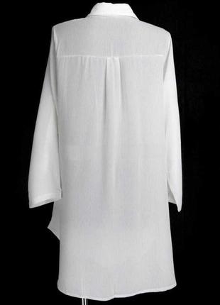 Туніка біла жіноча / рубашка девушке белая пляжная, туника7 фото