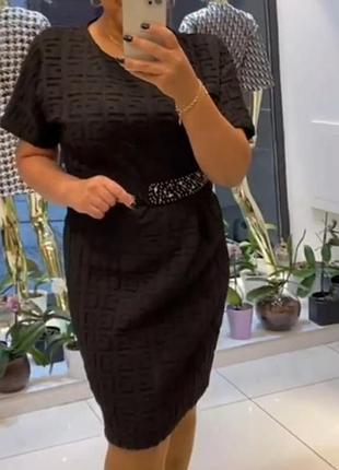 Очень красивое нарядное платье с жемчугом и выпуклым принтом, турция.